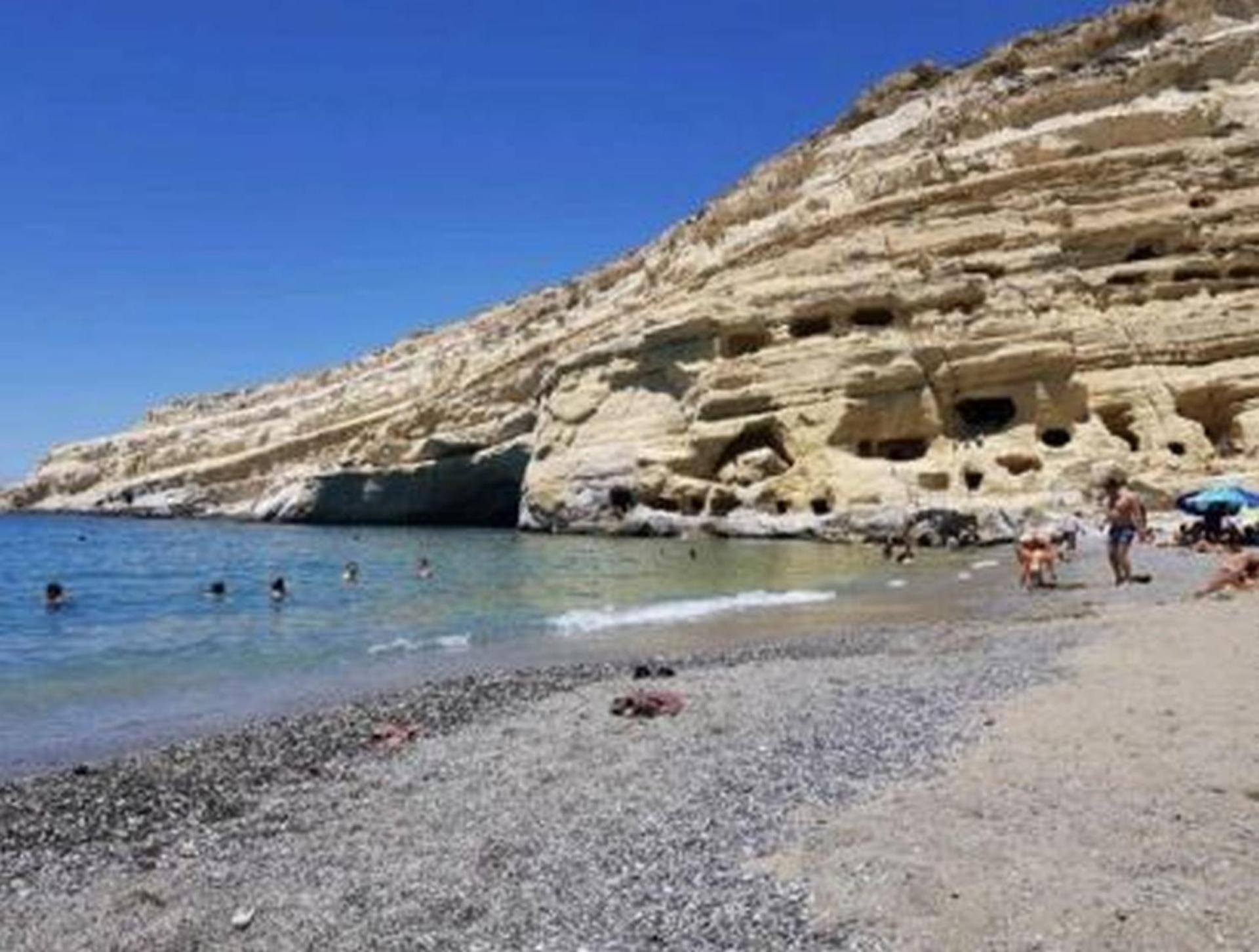 Stone House Elefteria Near Matala Beach Petrokefálion Eksteriør billede